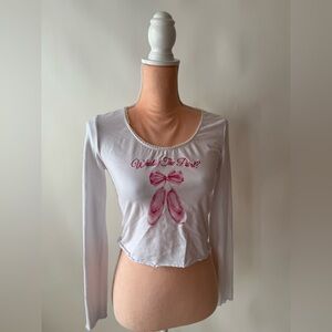 Dolls Kill Sugar Thrillz DELIGHTFUL DEAR LONG SLEEVE TOP